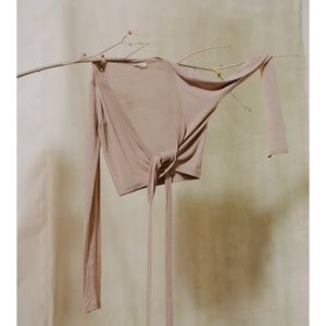 Ozma of California Dance Wrap Top XS Tea